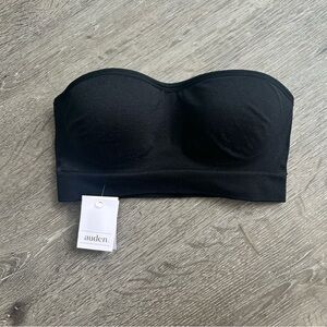 NWT XS 32A 32B Auden Black Bandeau Bralette